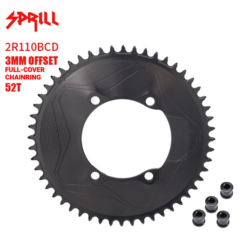 PASS QUEST SPRILL 110BCD 3mm Offset Narrow-Wide Chainring for Shimano R9200 / R8100 / R7100 | 40T–58T