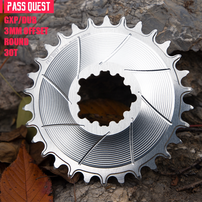 PASS QUEST 3-Bolt Direct Mount MTB Chainring for SRAM | 3mm Offset Narrow Wide 28T–38T