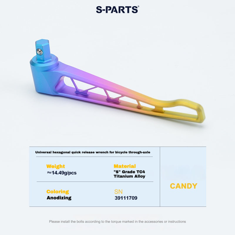 Kit d'axe traversant en titane S-PARTS pour Cannondale SuperSix EVO (avant+arrière, design sans outil) – 57,99 g | 8 couleurs anodisées