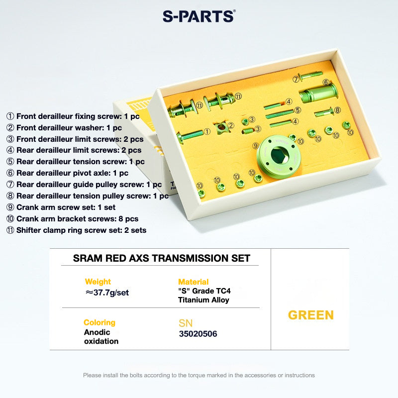 Viti per deragliatore in titanio S-PARTS compatibili con SRAM RED AXS