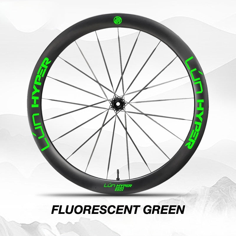Infinity Logo Decals for Lún HYPER 5 D50 Gen 5 Wheelset | Waterproof Rim Overlay Stickers（Complete Decal Set for Two Wheels + Spare Decals Included）
