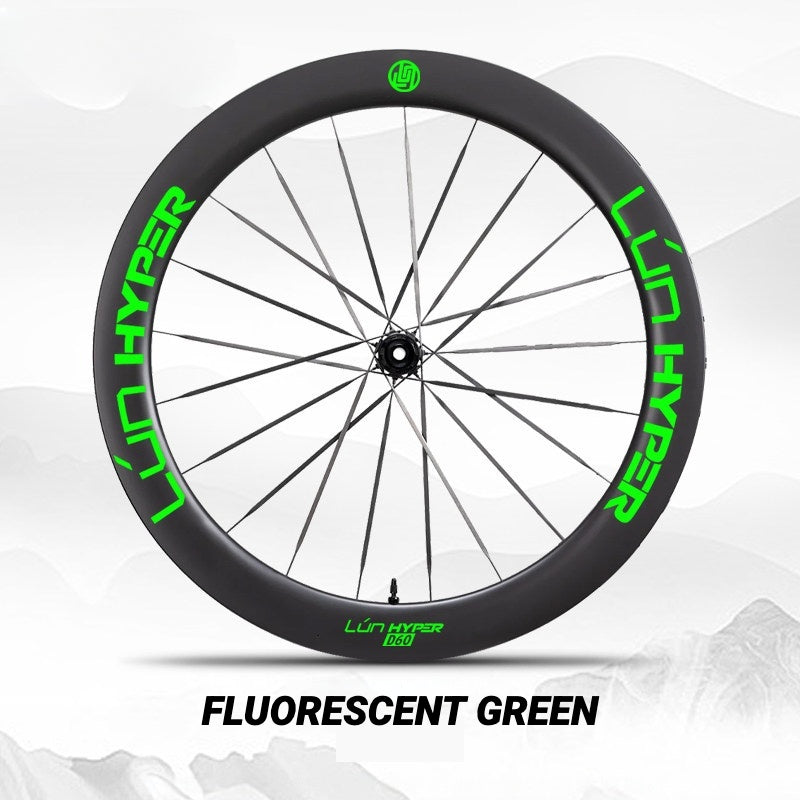 Infinity Logo Decals for Lún HYPER 5 D60 Gen 5 Wheelset | Waterproof Rim Overlay Stickers（Complete Decal Set for Two Wheels + Spare Decals Included）