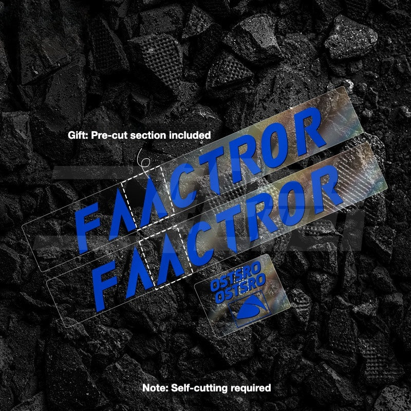 FACTOR OSTRO VAM Frame Protection & Logo Sticker Kit | Custom Color Wrap Decal Set for Road Bikes