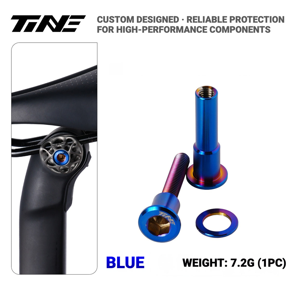 TiNE Titanium Seatpost Clamp Bolt Kit for Specialized Road Bikes – Lightweight Saddle Clamp Hardware Upgrade