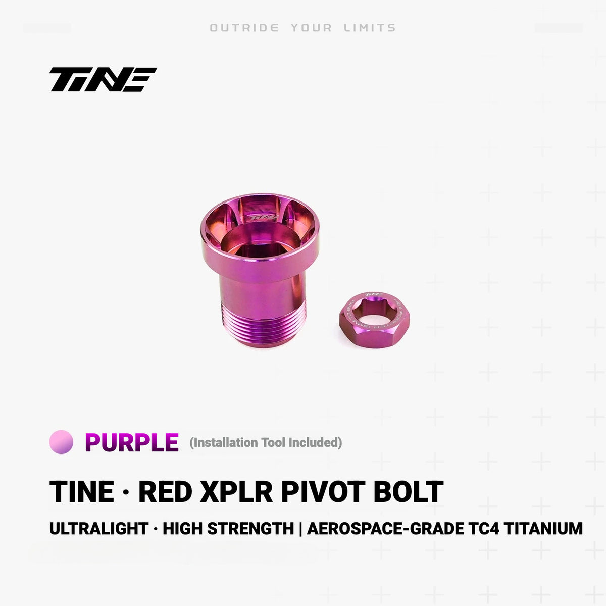 TiNE TC4 Titanium Rear Derailleur Cage Pivot Bolt for SRAM RED XPLR | 11.3g Lightweight Upgrade