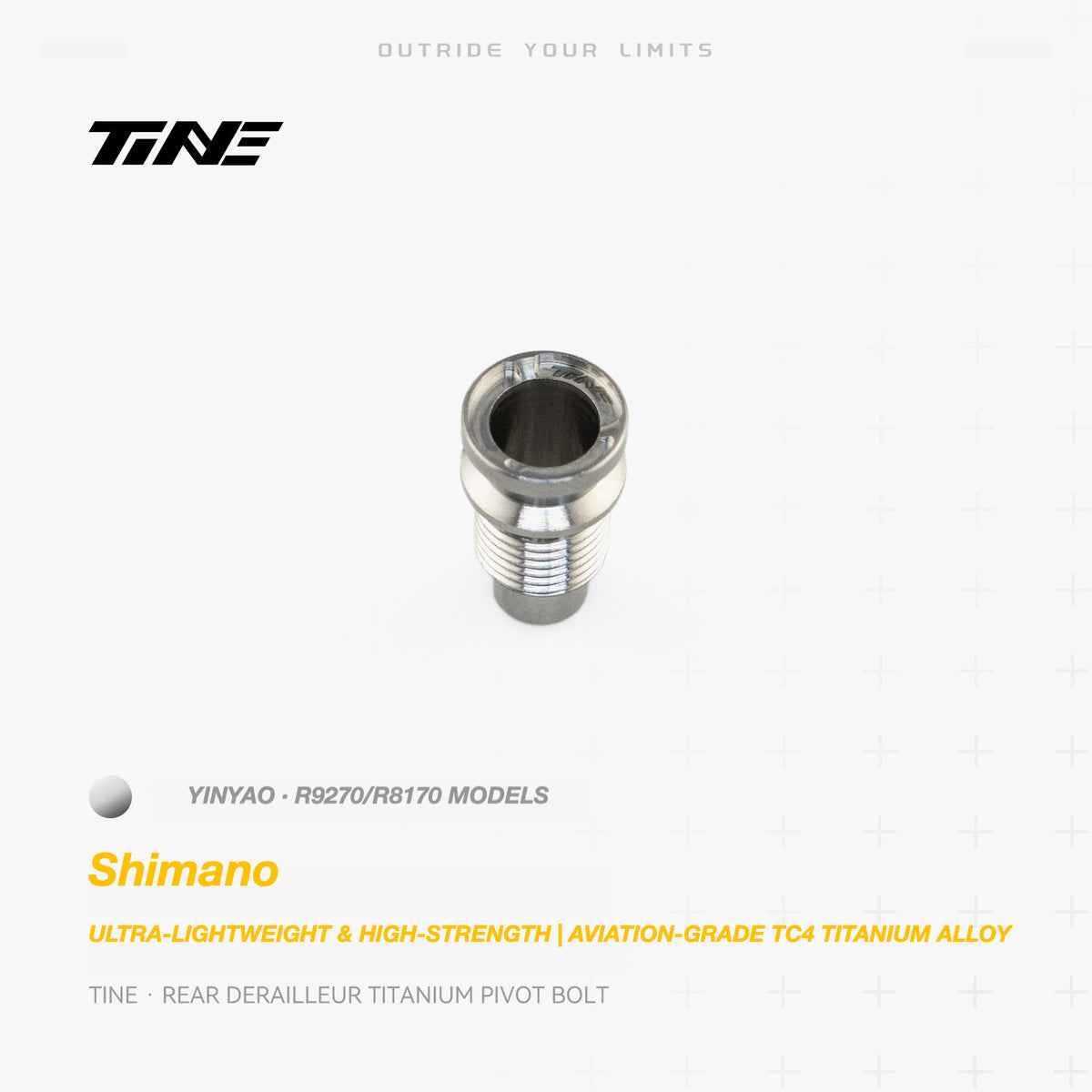 TiNE Titanium Shimano Rear Derailleur Pivot Bolt | Ultra-Light Road Bike Upgrade