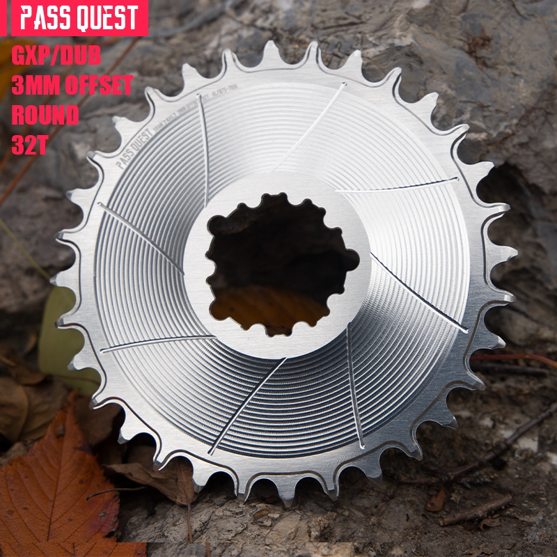 PASS QUEST 3-Bolt Direct Mount MTB Chainring for SRAM | 3mm Offset Narrow Wide 28T–38T