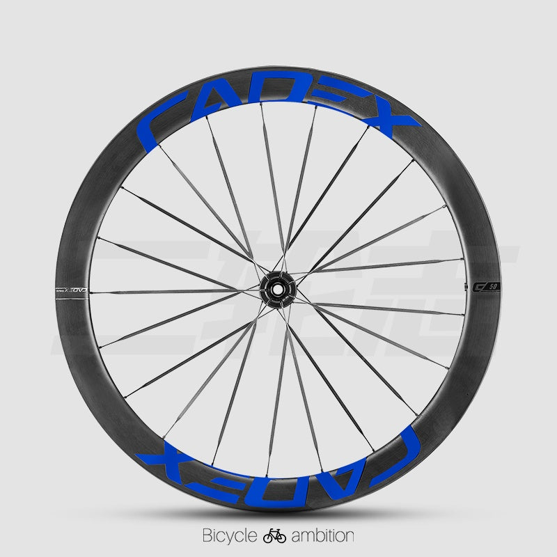 Autocollants décalcomanies pour jante de roue CADEX 50 Ultra | Vinyle de changement de couleur pour roue de vélo de route en carbone, étanche, résistant aux UV, options multicolores