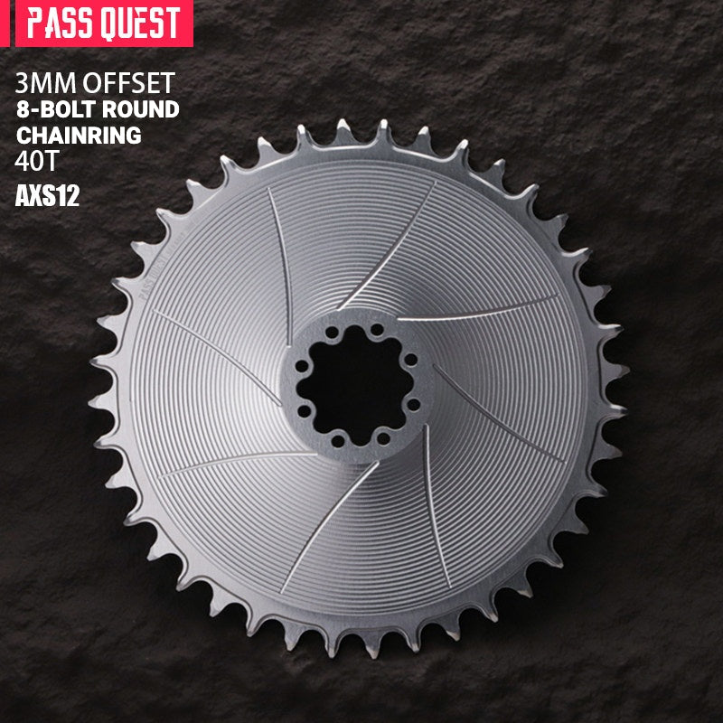 PASS QUEST SRAM AXS 8-Bolt Direct Mount Narrow-Wide Chainring | 3mm Offset 40T–54T