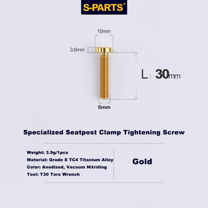 Specialized Seatpost Clamp Tightening Screw｜Seatpost Clamp WedgeTitanium Bolt For Specialized SL6, SL7, SL8, SL9 And Venge Oilslick