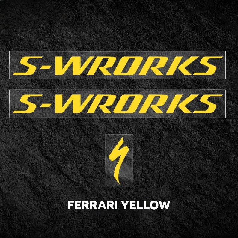 S-Works Prevail 3 헬멧 데칼 스티커 키트 - 스페셜라이즈드 퀵스텝 팀 로고 색상 변경