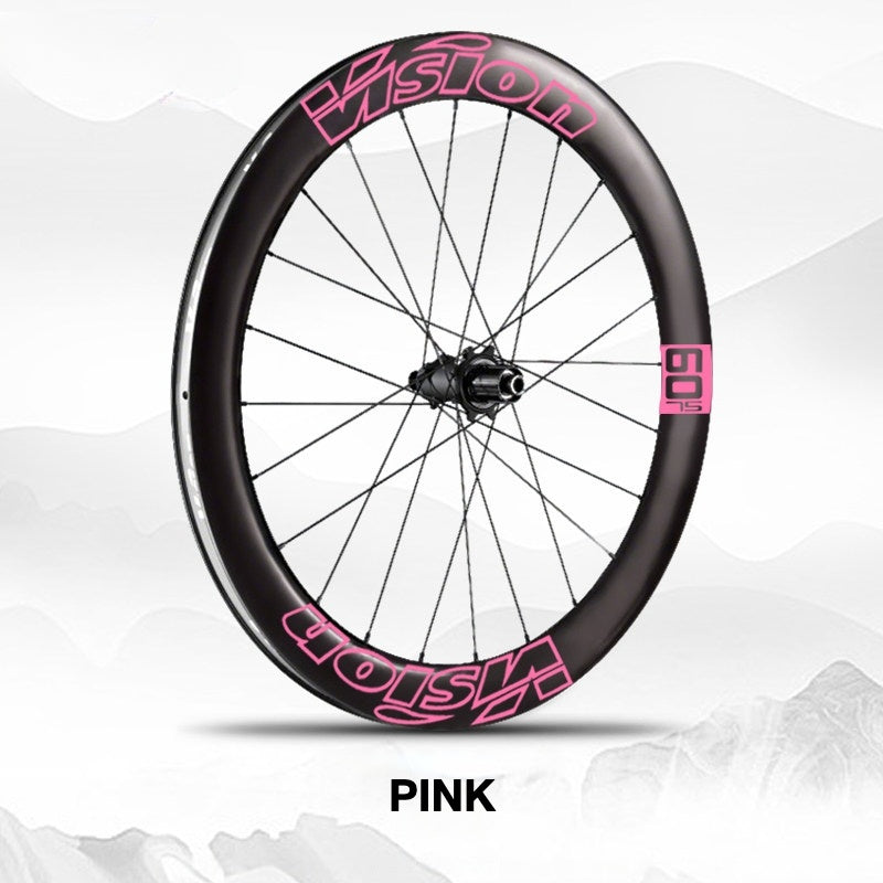 Custom Decal Kit for VISION METRON SL60 Wheels | Road Bike Carbon Rim Wrap Stickers(Complete Wheelset Decal Kit + Spare Set)
