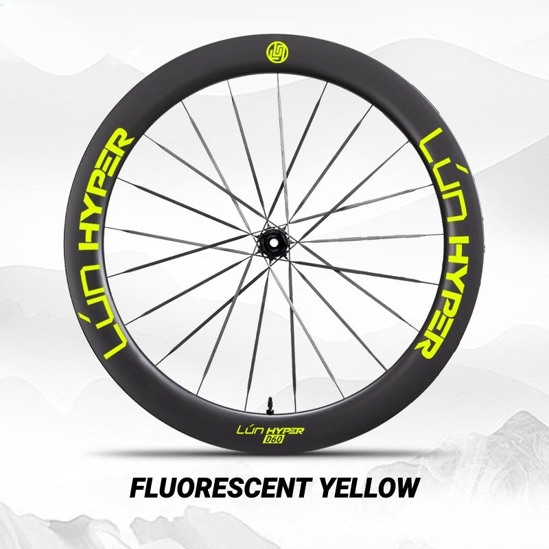 Infinity Logo Decals for Lún HYPER 5 D60 Gen 5 Wheelset | Waterproof Rim Overlay Stickers（Complete Decal Set for Two Wheels + Spare Decals Included）