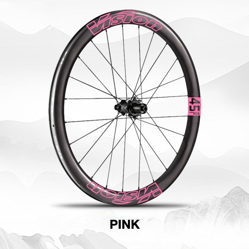 Custom Decal Kit for VISION METRON SL45 Wheels | Road Bike Carbon Rim Wrap Stickers(Complete Wheelset Decal Kit + Spare Set)