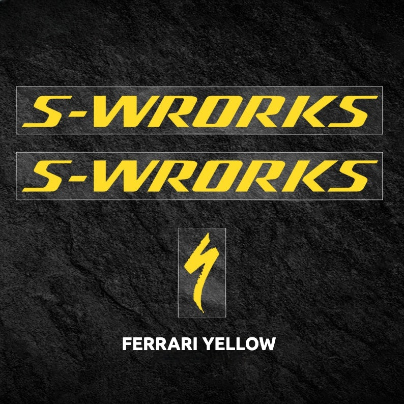 Specialized S-Works Tarmac SL9 Frame Logo Decals – Custom Color Waterproof Replacement Stickers