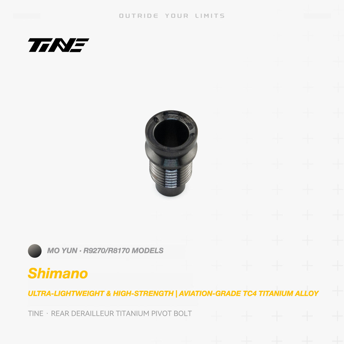 TiNE Titanium Shimano Rear Derailleur Pivot Bolt | Ultra-Light Road Bike Upgrade