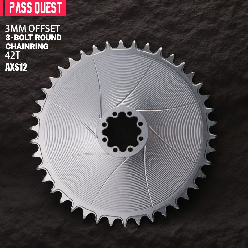 PASS QUEST SRAM AXS 8-Bolt Direct Mount Narrow-Wide Chainring | 3mm Offset 40T–54T