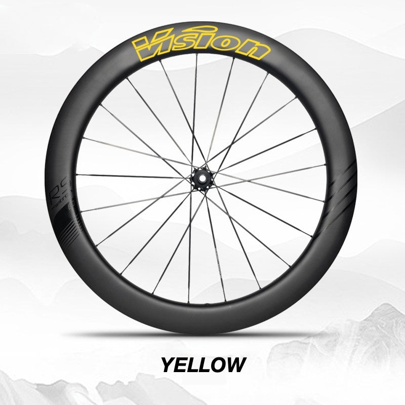 Custom Decal Kit for VISION METRON 45 RS Wheels | Road Bike Carbon Rim Wrap Stickers(Complete Wheelset Decal Kit + Spare Decals Included)