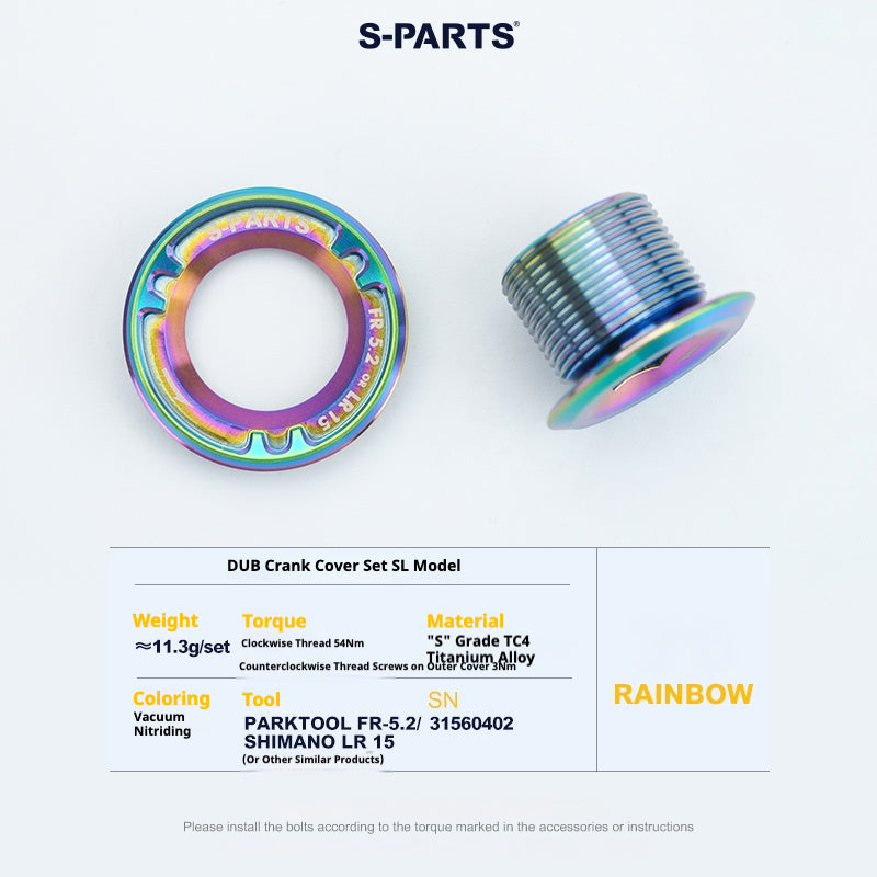 S-PARTS SRAM DUB 티타늄 크랭크 커버 Quarq Red Force Sram 자전거 크랭크 커버