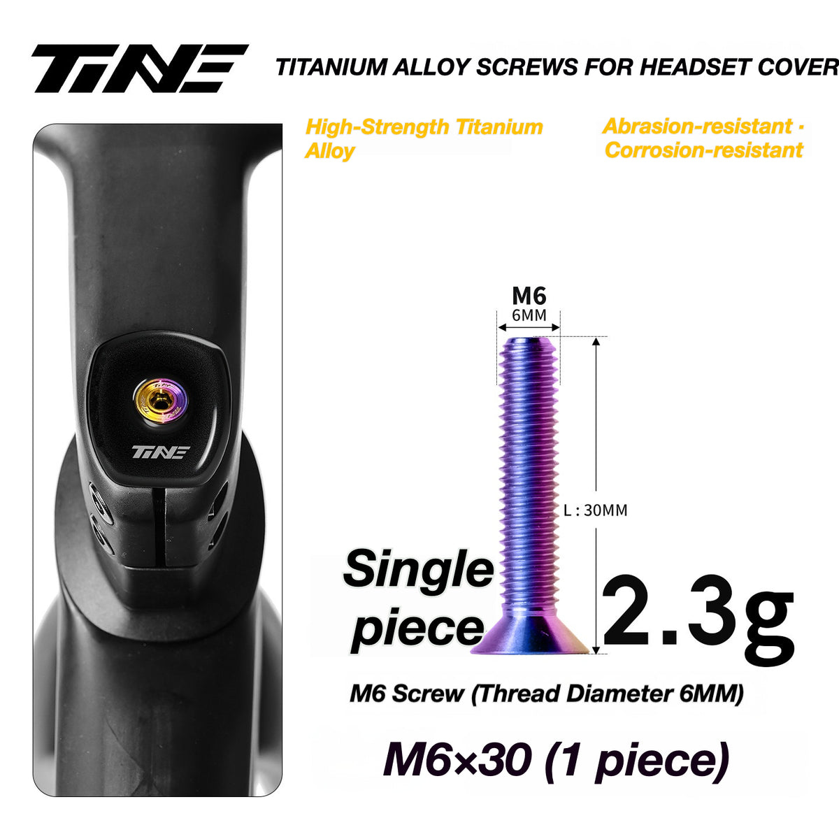 TiNE Ultra-Light Titanium Headset Top Cap Screws | Precision CNC Titanium Upgrade