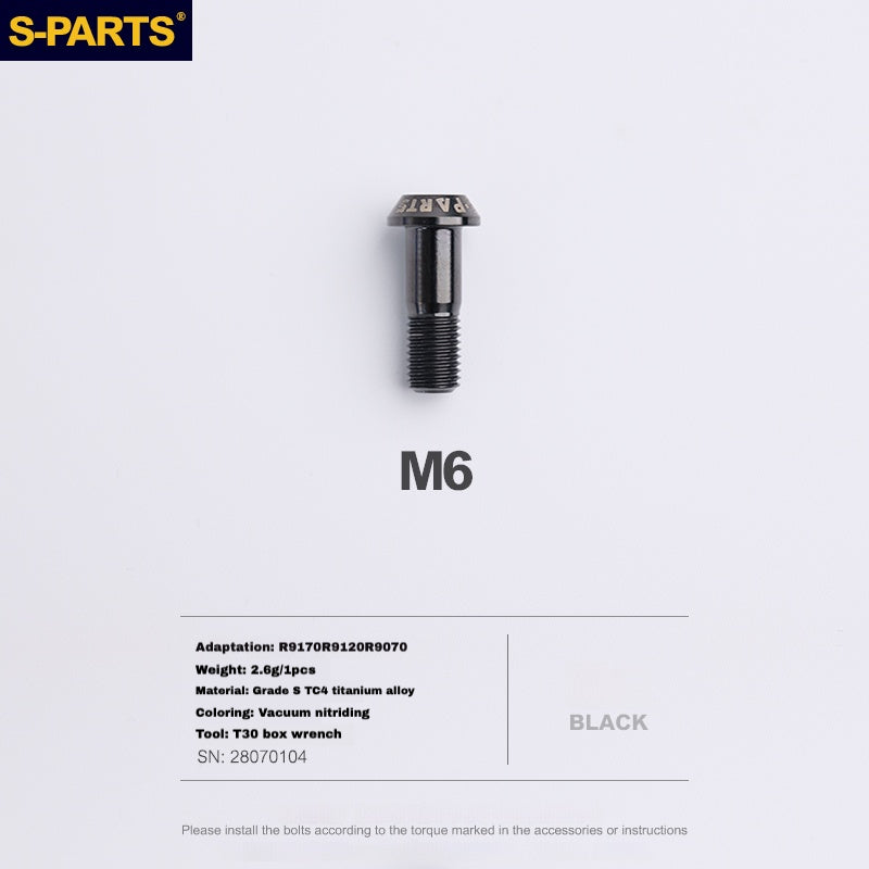 Болт корпуса суппорта S-PARTS из титана для Shimano R9120/R8070/M9120/M8100 | SRAM RED FOECE – легкие анодированные крепежные винты для тормозов