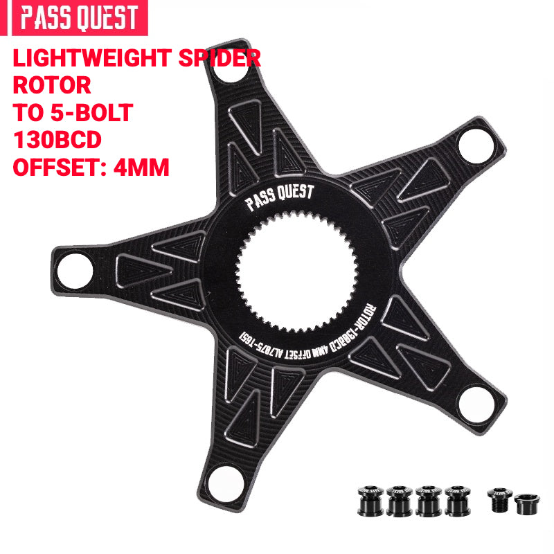 PASS QUEST Direct Mount Chainring Spider Adapter | GXP / DUB 3-Bolt & 8-Bolt to 110BCD