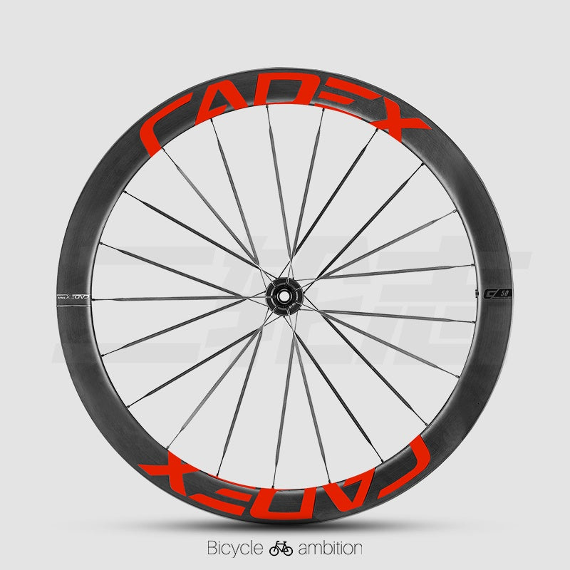 Autocollants décalcomanies pour jante de roue CADEX 50 Ultra | Vinyle de changement de couleur pour roue de vélo de route en carbone, étanche, résistant aux UV, options multicolores