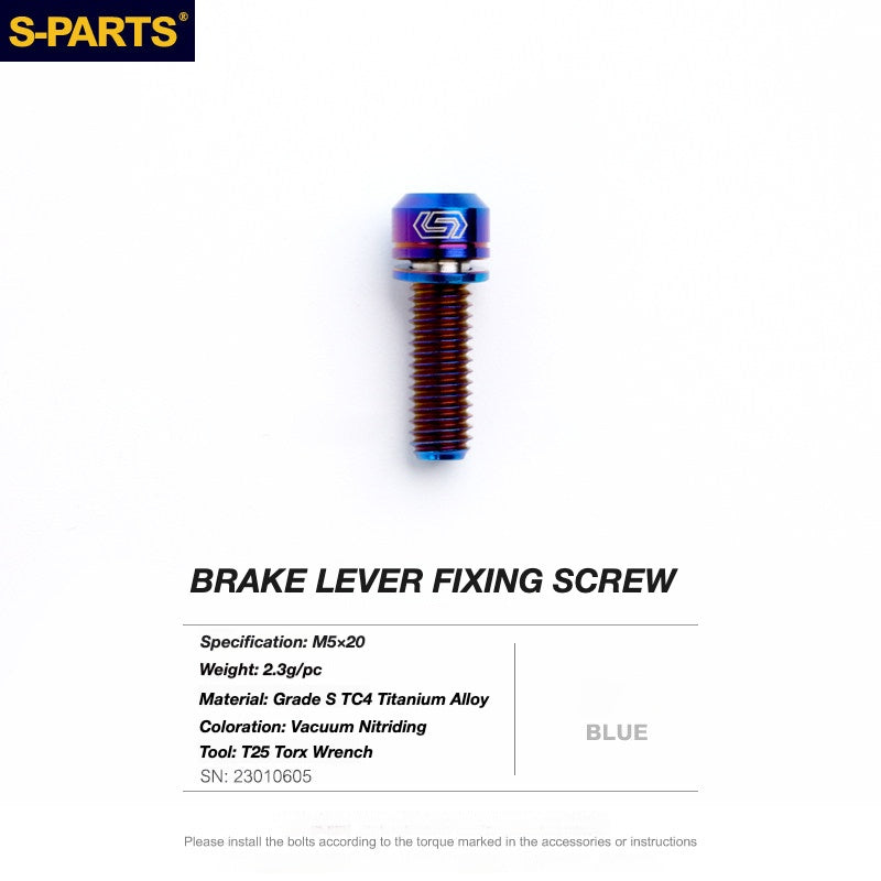 S-PARTS Titanium Disc Brake Bolt Kit for TRP DHR EVO | Ultra-Light MTB Brake Hardware