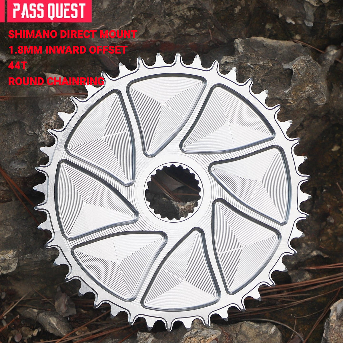 PASS QUEST Shimano Direct Mount Narrow Wide Chainring | M9100 M8100 M7100 M6100 | 1.8mm Offset | 40T–48T