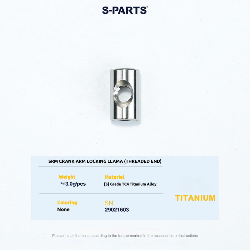 Tornillos de titanio S-PARTS para adaptarse a las cubiertas de cigüeñal de titanio SRM PM9 para los lados de transmisión y no transmisión.