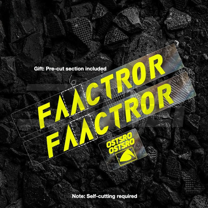 FACTOR OSTRO VAM Frame Protection & Logo Sticker Kit | Custom Color Wrap Decal Set for Road Bikes
