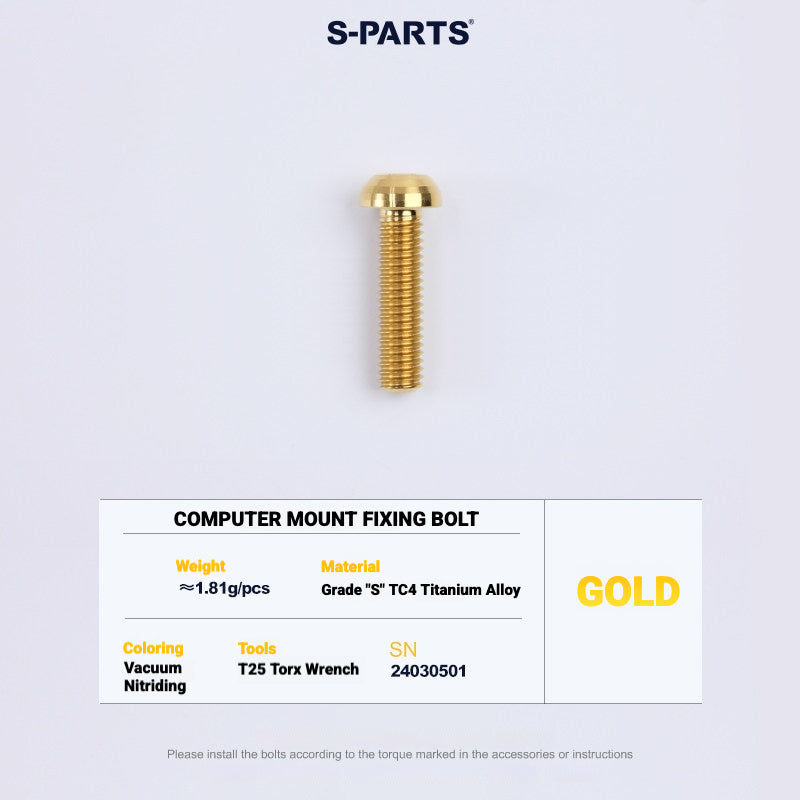 S-PARTS TC4 Titanium Bolt Kit for Colnago Y1RS | Frame & Cockpit Screw Upgrade