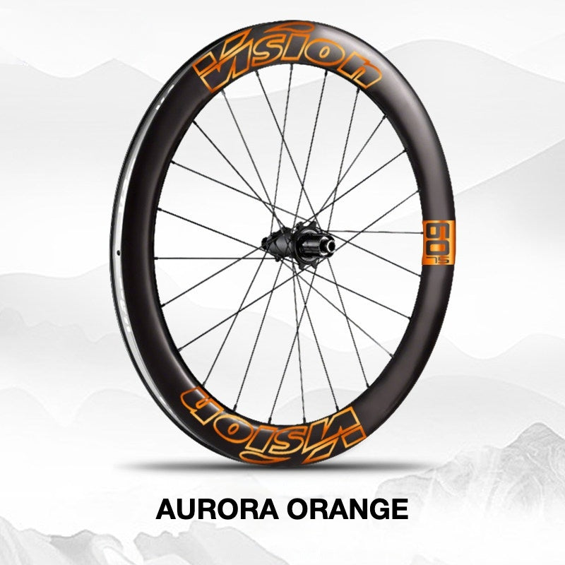 Custom Decal Kit for VISION METRON SL60 Wheels | Road Bike Carbon Rim Wrap Stickers(Complete Wheelset Decal Kit + Spare Set)
