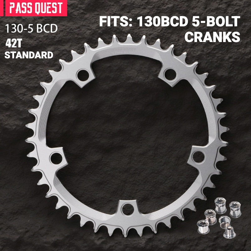 PASS QUEST 130BCD 5-Bolt Narrow-Wide Chainring | Road & Folding Bike 1x 40T–58T