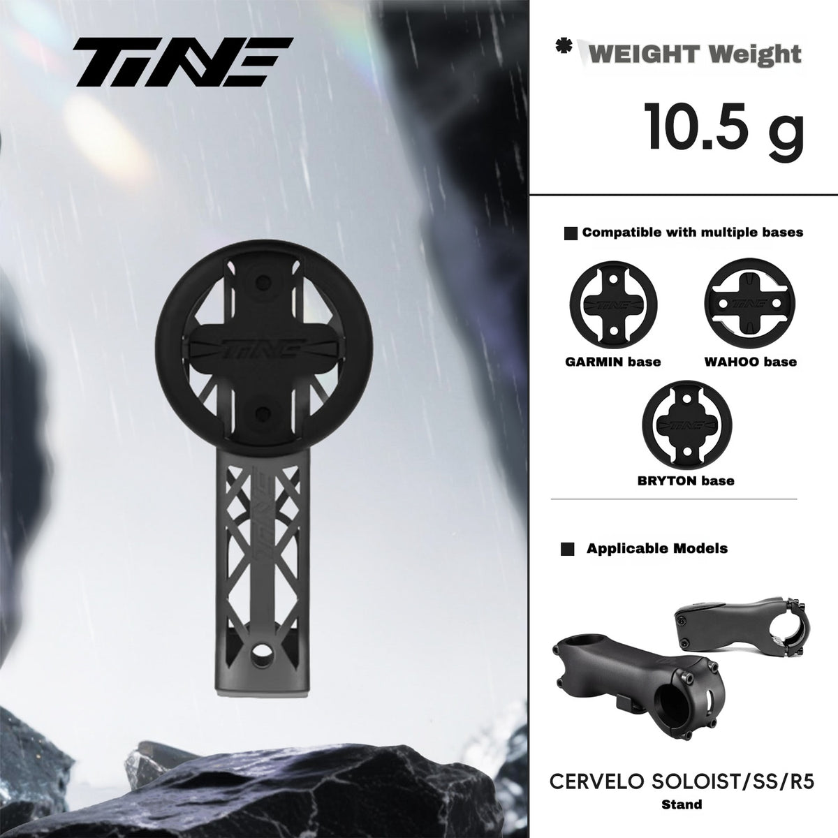 Soporte para computadora de impresión 3D para bicicleta DARIMO Nexum de titanio ultraligero TiNE, totalmente ahuecado, alta resistencia, 1 pieza