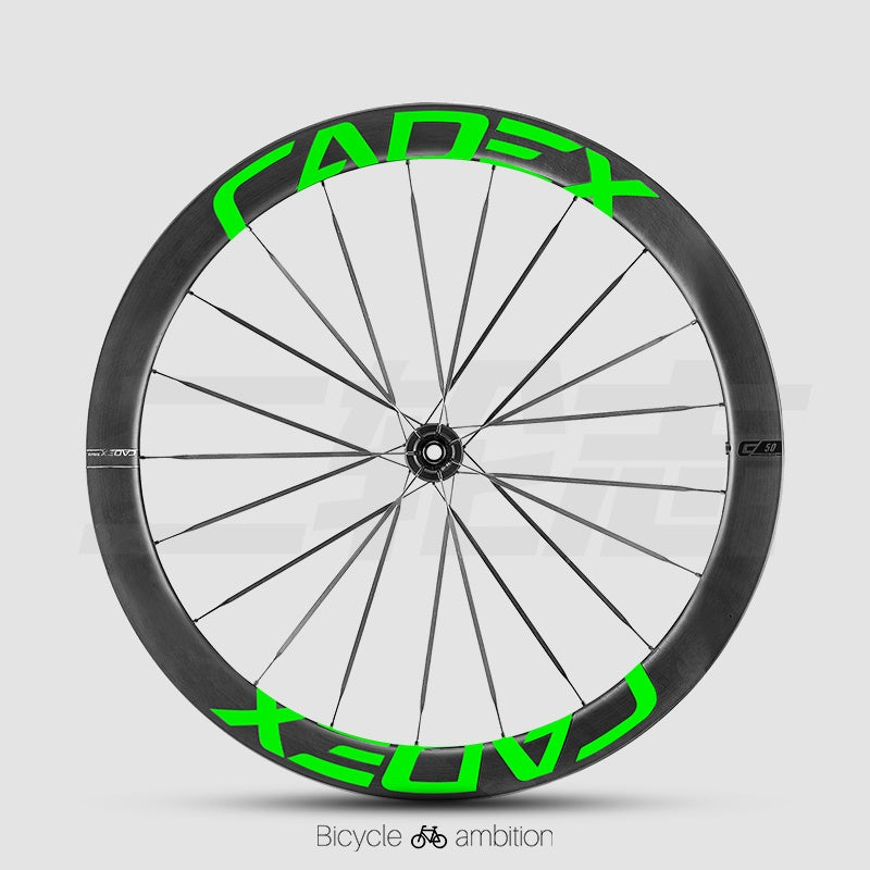 Autocollants décalcomanies pour jante de roue CADEX 50 Ultra | Vinyle de changement de couleur pour roue de vélo de route en carbone, étanche, résistant aux UV, options multicolores