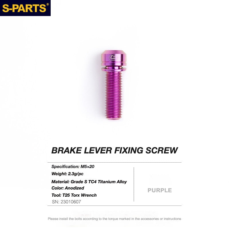 S-PARTS Titanium Disc Brake Bolt Kit for TRP DHR EVO | Ultra-Light MTB Brake Hardware