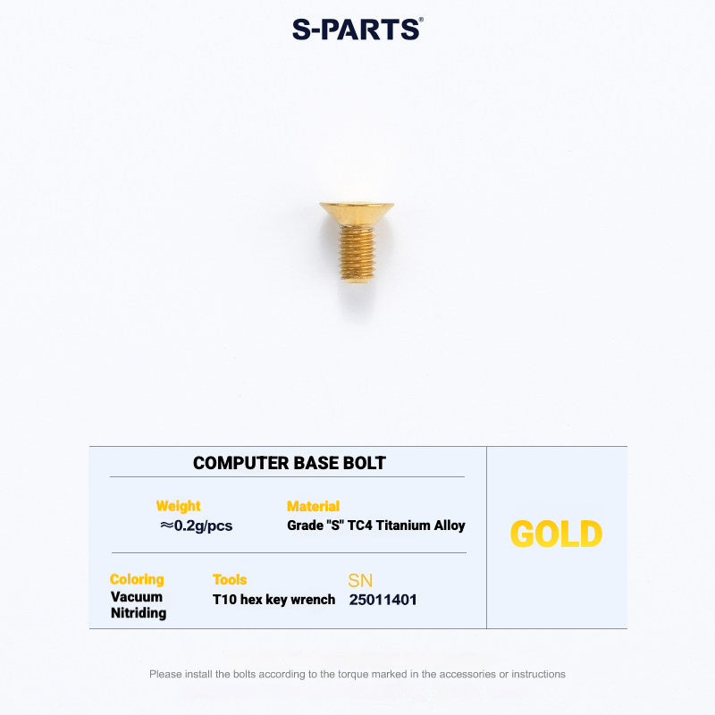S-PARTS TC4 Titanium Bolt Kit for Colnago Y1RS | Frame & Cockpit Screw Upgrade
