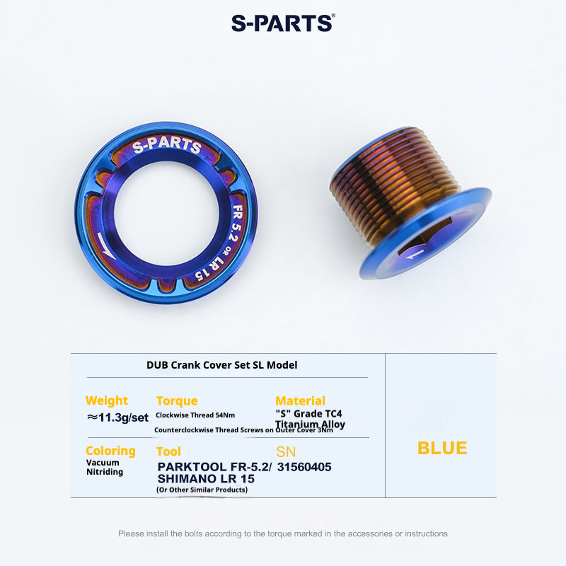 S-PARTS SRAM DUB 티타늄 크랭크 커버 Quarq Red Force Sram 자전거 크랭크 커버