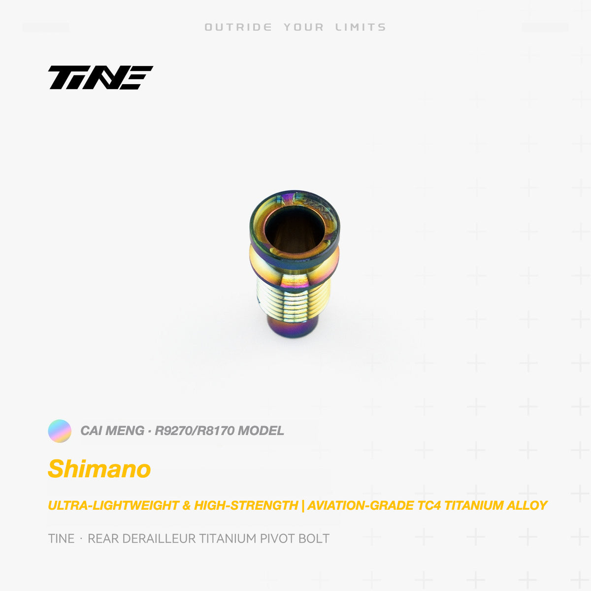 TiNE Titanium Shimano Rear Derailleur Pivot Bolt | Ultra-Light Road Bike Upgrade