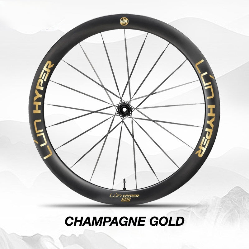 Infinity Logo Decals for Lún HYPER 5 D50 Gen 5 Wheelset | Waterproof Rim Overlay Stickers（Complete Decal Set for Two Wheels + Spare Decals Included）