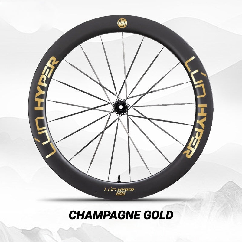 Infinity Logo Decals for Lún HYPER 5 D60 Gen 5 Wheelset | Waterproof Rim Overlay Stickers（Complete Decal Set for Two Wheels + Spare Decals Included）