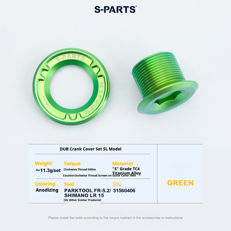 S-PARTS SRAM DUB 티타늄 크랭크 커버 Quarq Red Force Sram 자전거 크랭크 커버