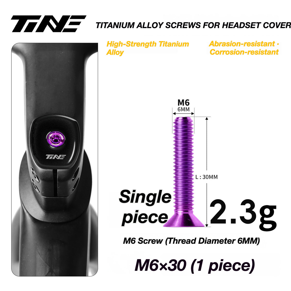 TiNE Ultra-Light Titanium Headset Top Cap Screws | Precision CNC Titanium Upgrade