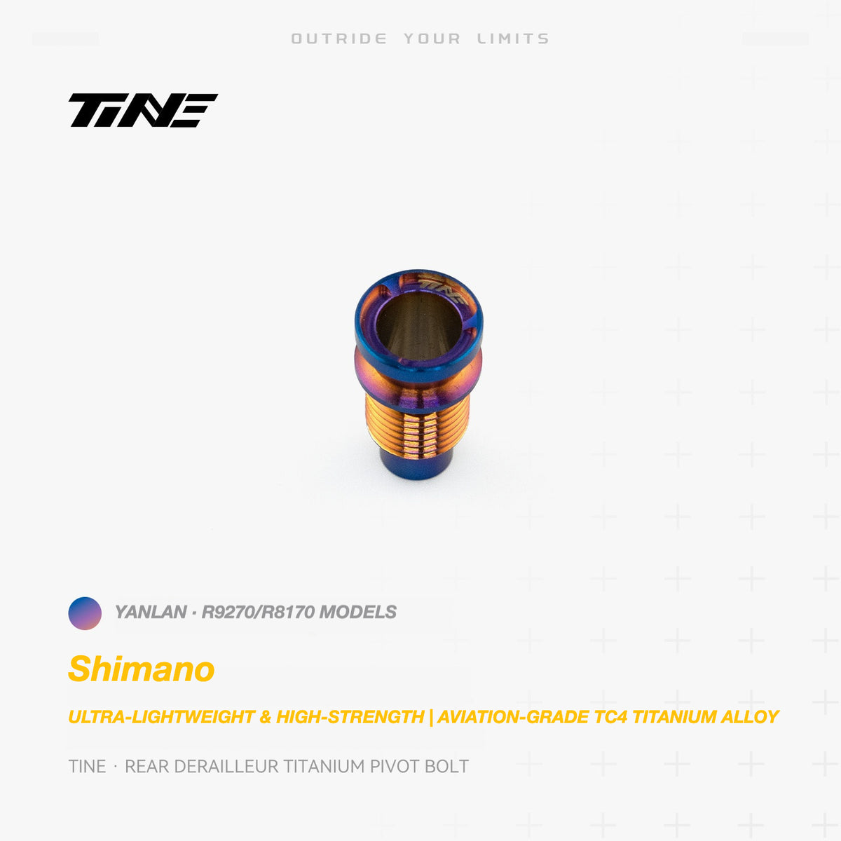 TiNE Titanium Shimano Rear Derailleur Pivot Bolt | Ultra-Light Road Bike Upgrade