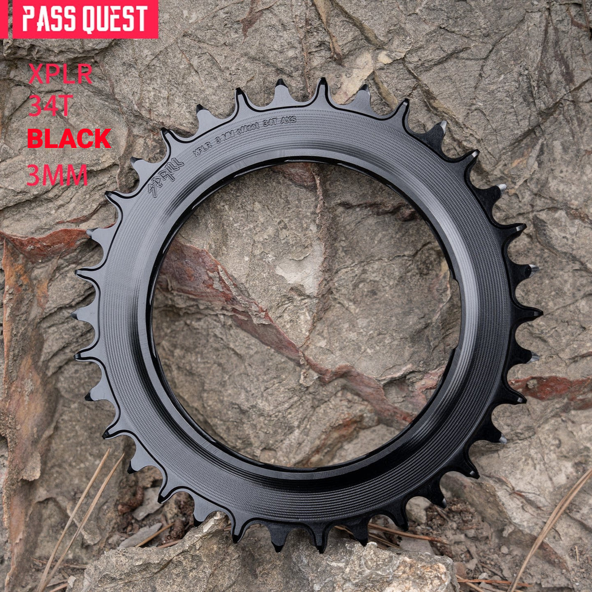 PASS QUEST XPLR 8-Bolt Narrow-Wide Chainring for E1 Power Meter | AXS 12/13-Speed 32T–40T