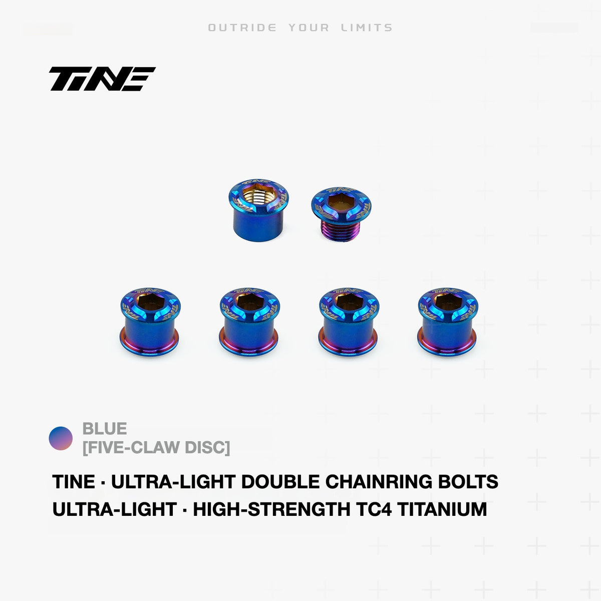 TiNE Titanium Double Chainring Bolts – Ultra-Light 2.0g Road Bike Upgrade Hardware