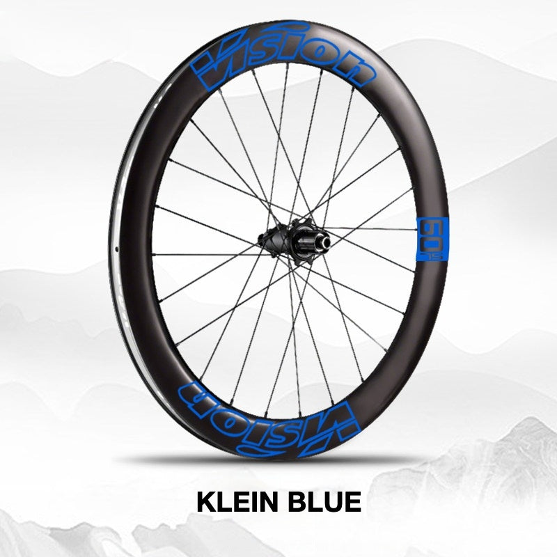 Custom Decal Kit for VISION METRON SL60 Wheels | Road Bike Carbon Rim Wrap Stickers(Complete Wheelset Decal Kit + Spare Set)