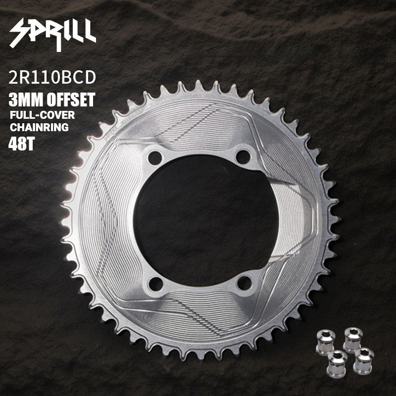 PASS QUEST SPRILL 110BCD 3mm Offset Narrow-Wide Chainring for Shimano R9200 / R8100 / R7100 | 40T–58T