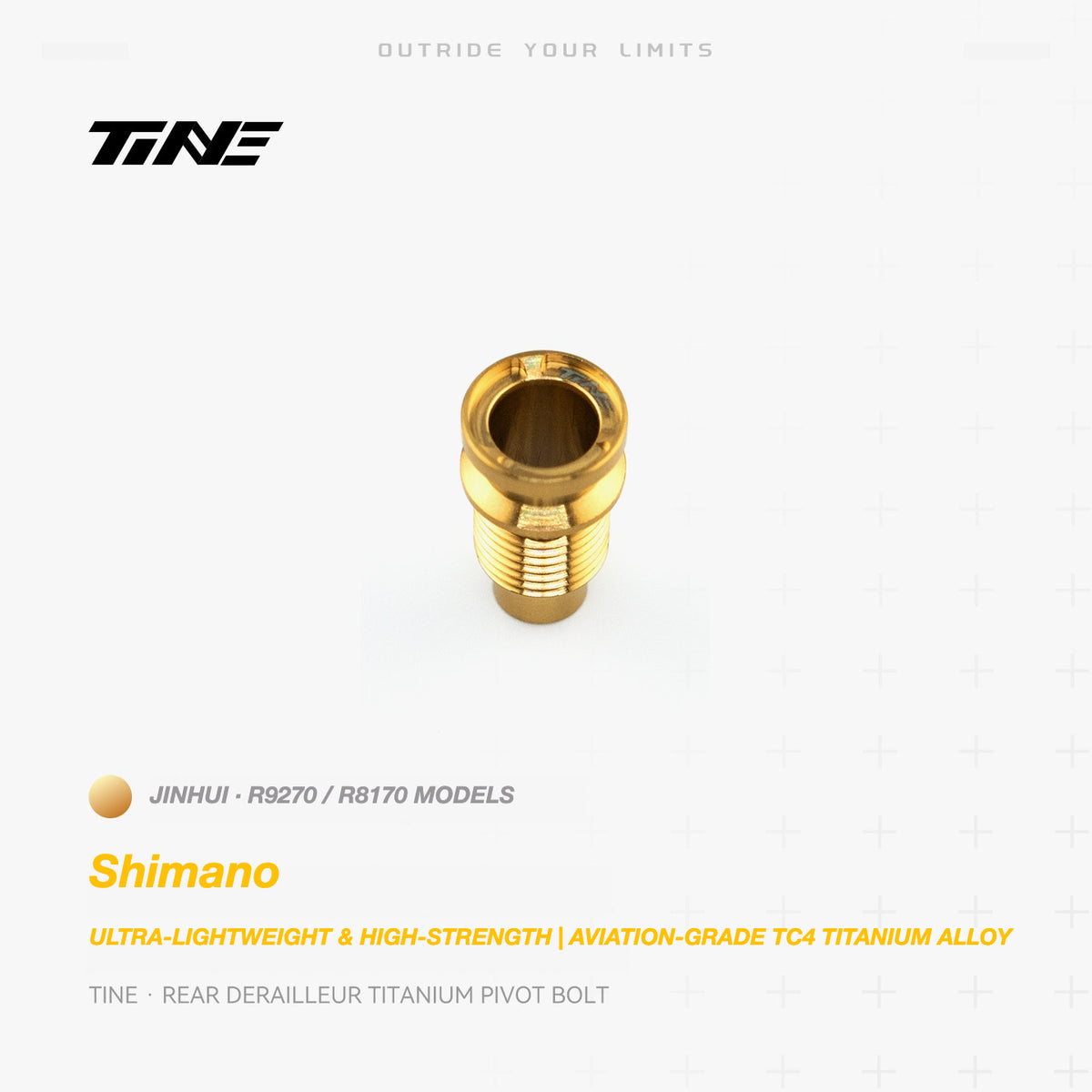 TiNE Titanium Shimano Rear Derailleur Pivot Bolt | Ultra-Light Road Bike Upgrade